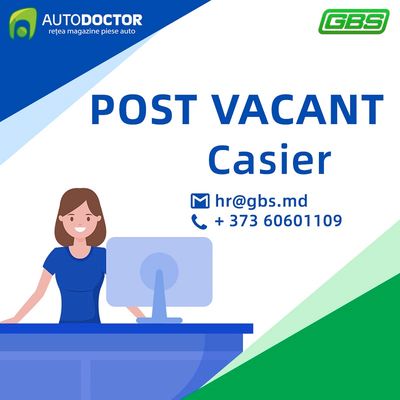 Post vacant „Casier” în rețeaua de magazine AUTODOCTOR